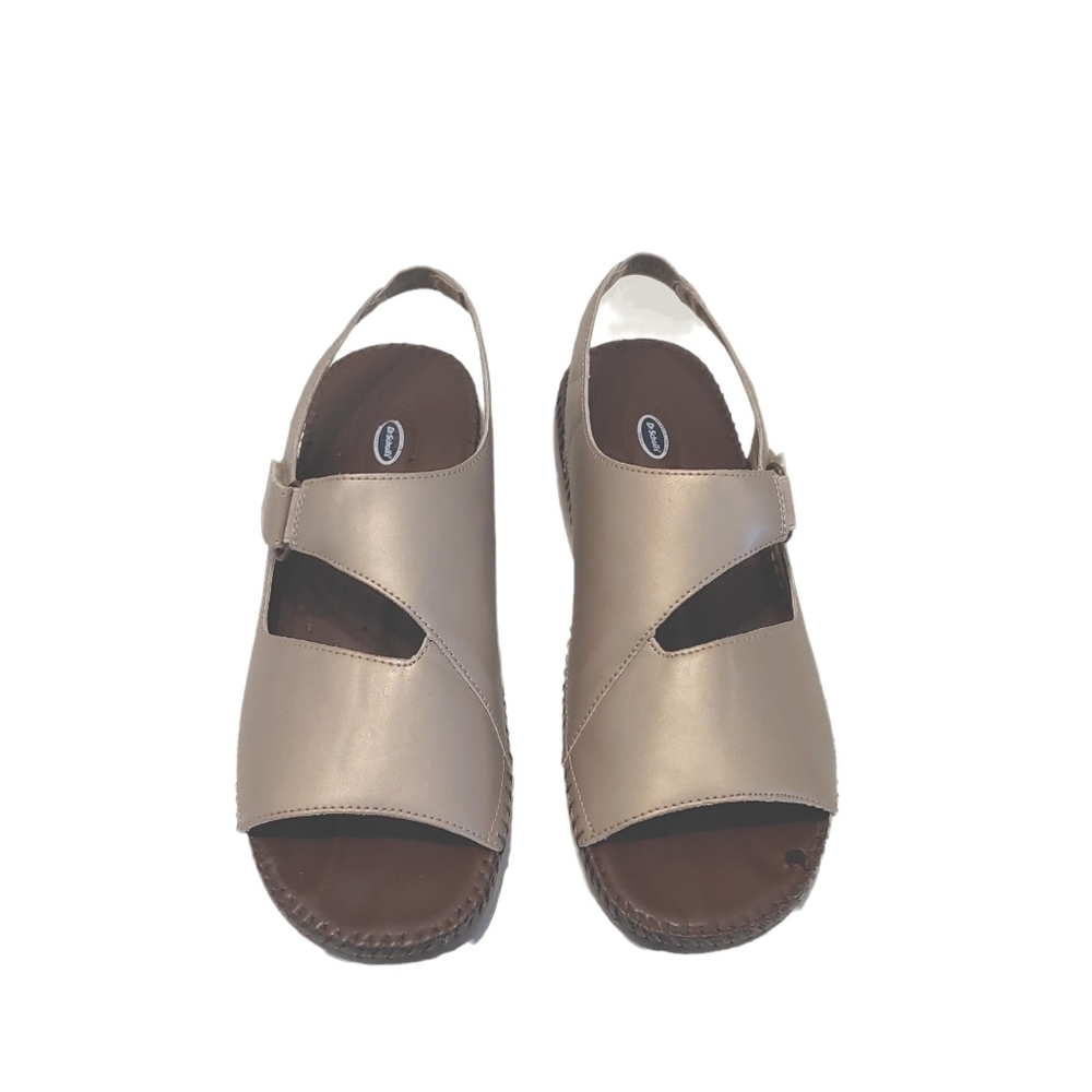 Dr Scholl's womens advanced comfort  open toe beige sandal shoes size 12M